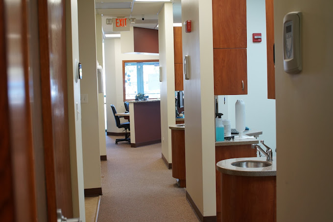 Back view of AJ Dental Center showing several dental operatories.