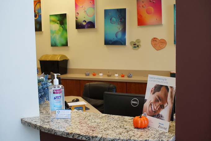 Image showing the front desk of AJ Dental Center. 