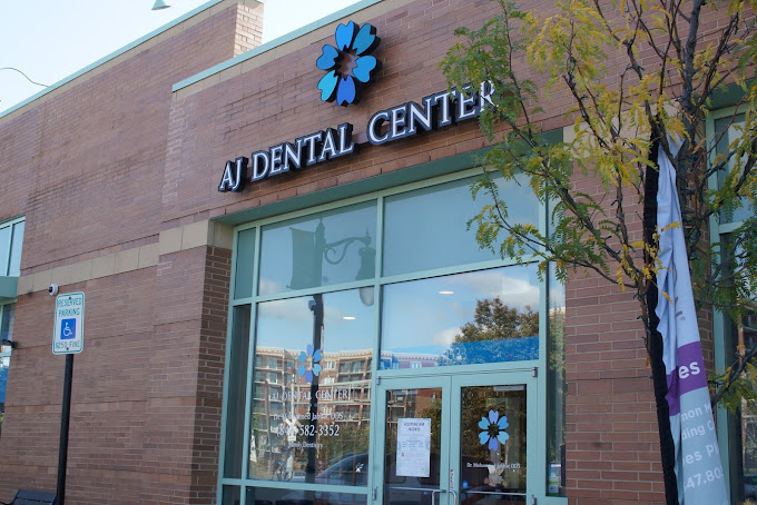 Outside view of AJ Dental Center.